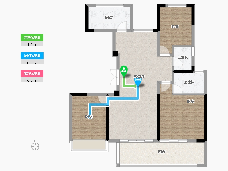 湖南省-衡阳市-特变·幸福雁城-99.32-户型库-动静线