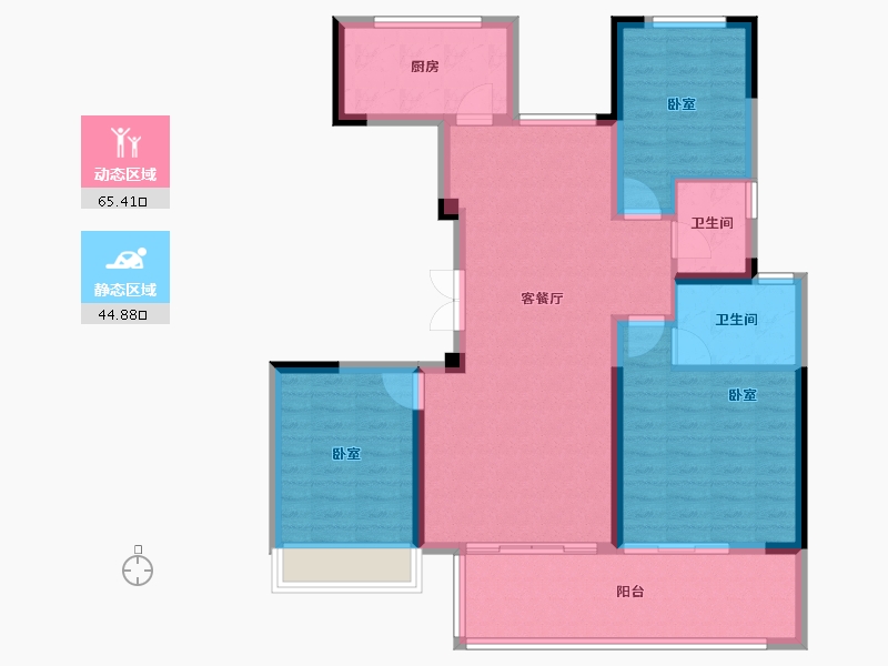 湖南省-衡阳市-特变·幸福雁城-99.32-户型库-动静分区