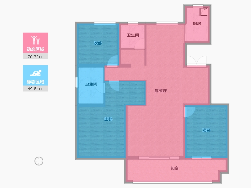 山东省-济宁市-惠民水岸新城-108.09-户型库-动静分区