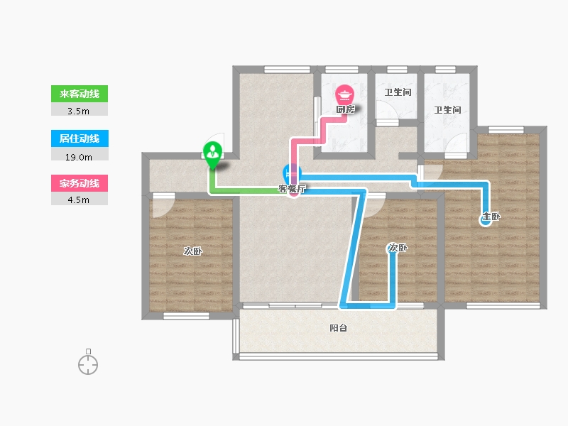 河北省-沧州市-宏宇璟宸雅著-100.92-户型库-动静线