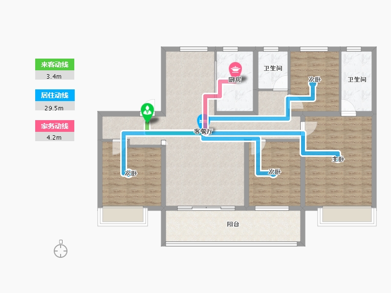 河南省-安阳市-滑县建业尊府-113.89-户型库-动静线