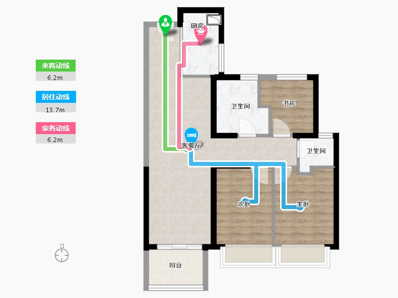 河南省-郑州市-建海当代公园阅MOMΛ-71.20-户型库-动静线