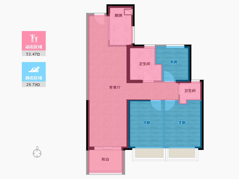 河南省-郑州市-建海当代公园阅MOMΛ-71.20-户型库-动静分区