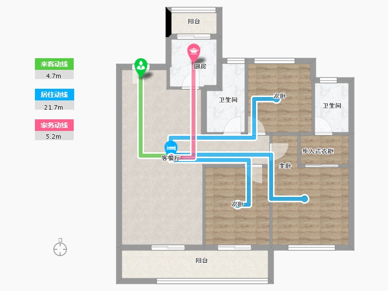 广东省-肇庆市-肇庆·中梁壹号院-90.66-户型库-动静线