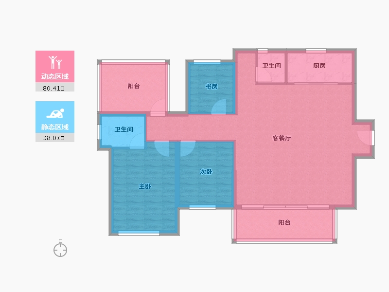 广西壮族自治区-南宁市-旭辉五象臻悦-107.59-户型库-动静分区