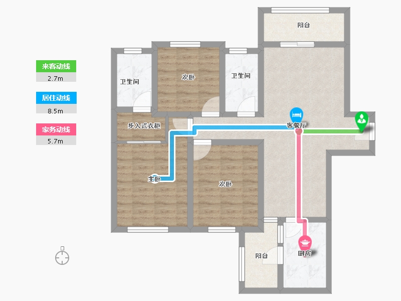 广东省-肇庆市-肇庆·中梁壹号院-85.97-户型库-动静线