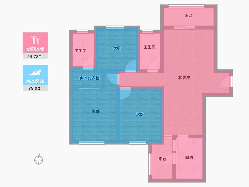 广东省-肇庆市-肇庆·中梁壹号院-85.97-户型库-动静分区