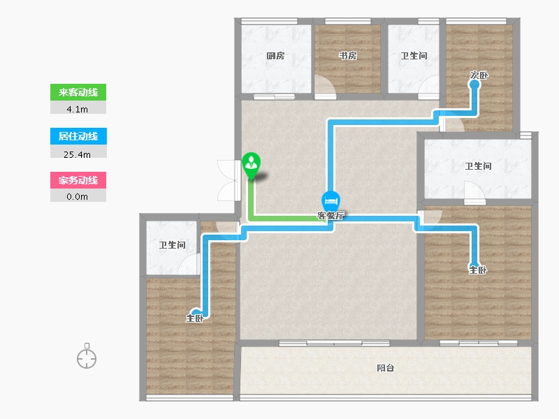 浙江省-宁波市-绿城春熙潮鸣-153.55-户型库-动静线