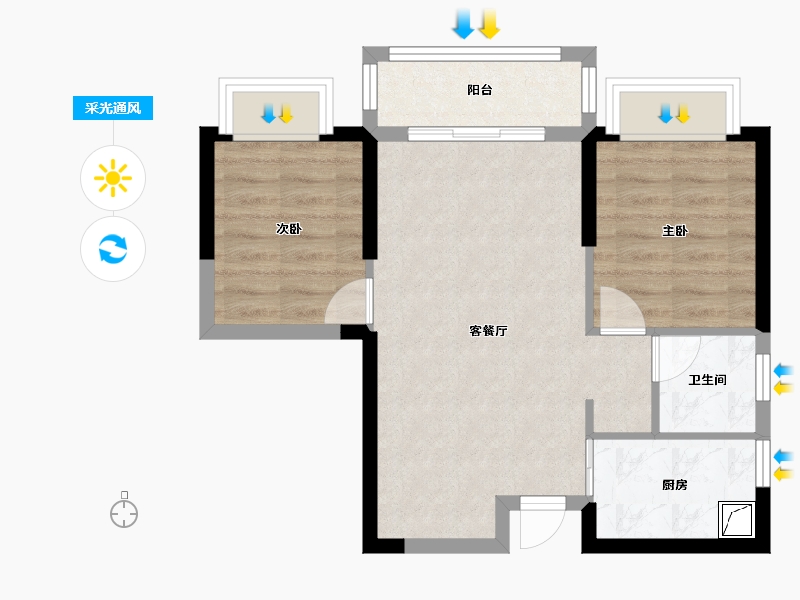 广东省-中山市-3号楼公寓-60.00-户型库-采光通风