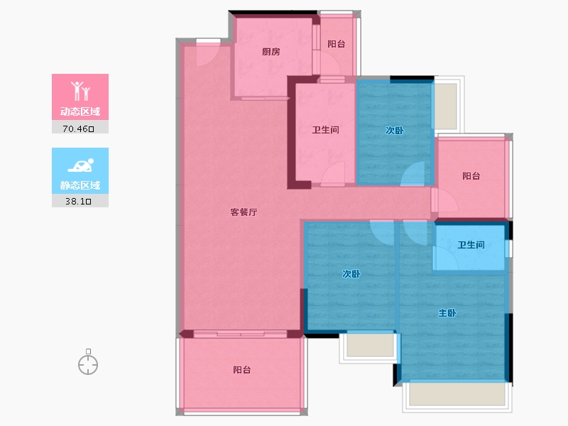 广东省-惠州市-深业西湖三里-97.18-户型库-动静分区