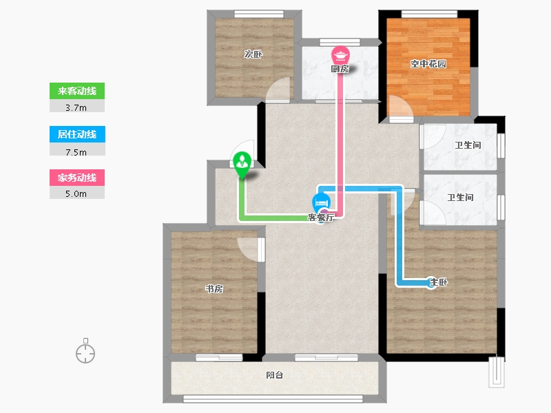 安徽省-滁州市-金鹏琅琊玖玖广场-96.01-户型库-动静线