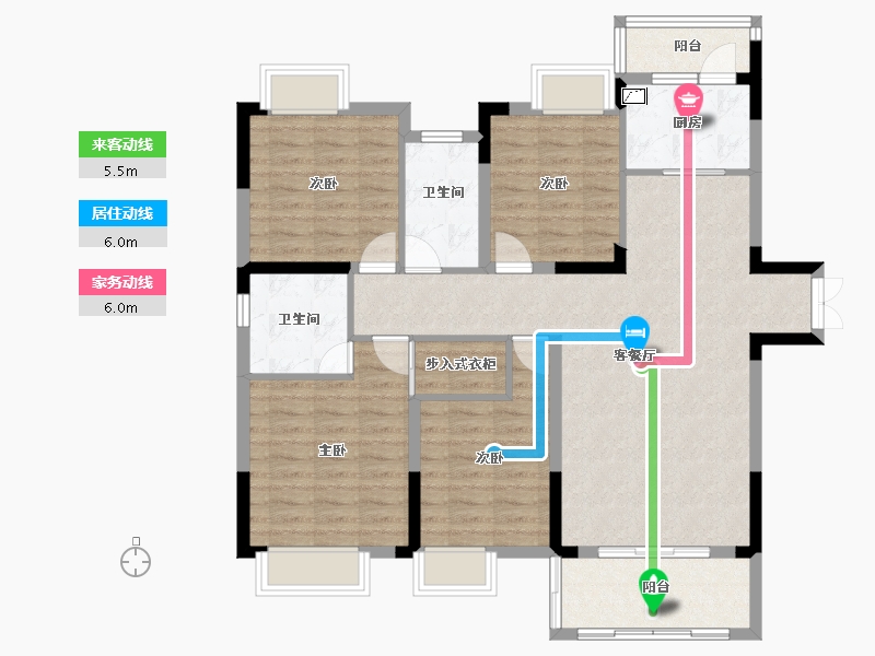 江西省-抚州市-颐景广场-108.12-户型库-动静线