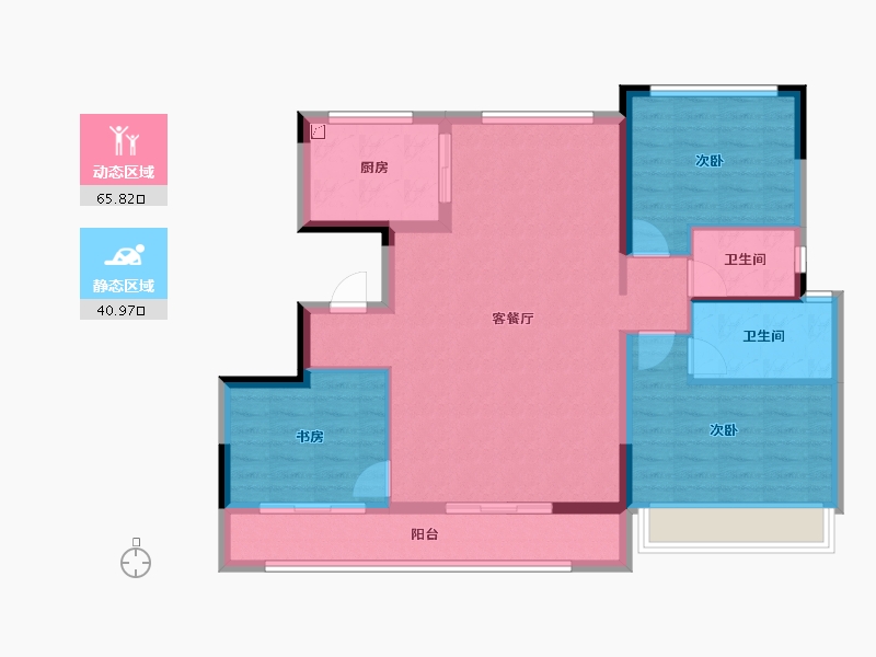 安徽省-阜阳市-华鸿鸿樾府-96.01-户型库-动静分区