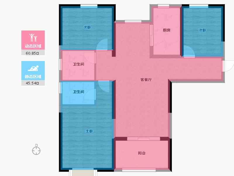 河南省-周口市-佳利名邸-95.30-户型库-动静分区