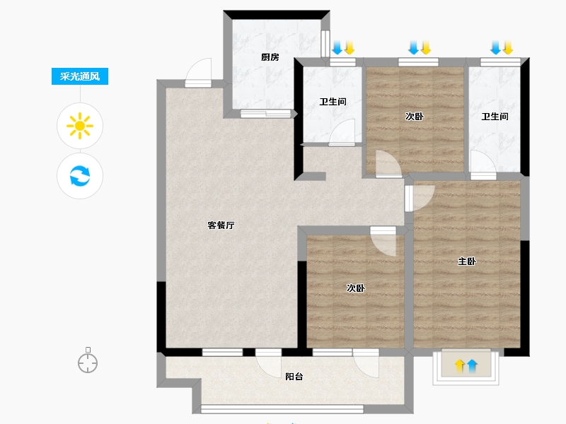 山东省-聊城市-民生城市之尊-92.00-户型库-采光通风