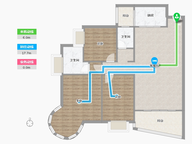 广东省-佛山市-丽日玫瑰·名城-3区-110.00-户型库-动静线