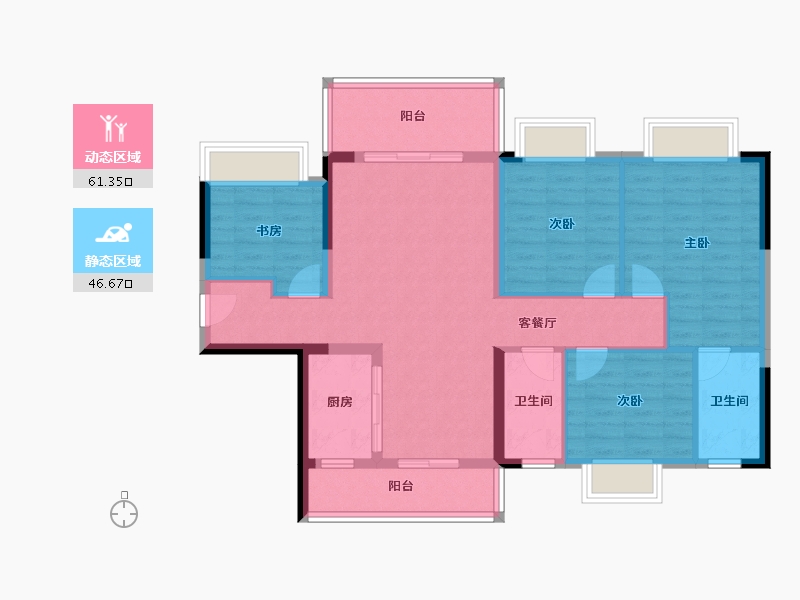 广西壮族自治区-贵港市-江南明珠-96.49-户型库-动静分区