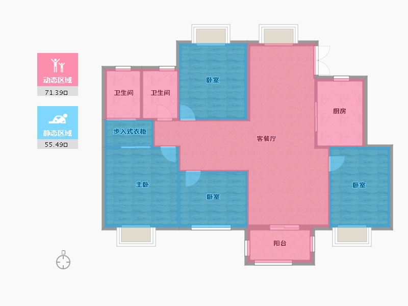 广西壮族自治区-桂林市-湘江壹虢-116.45-户型库-动静分区