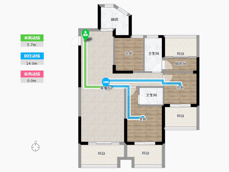 湖南省-衡阳市-三和来雁1号-101.27-户型库-动静线