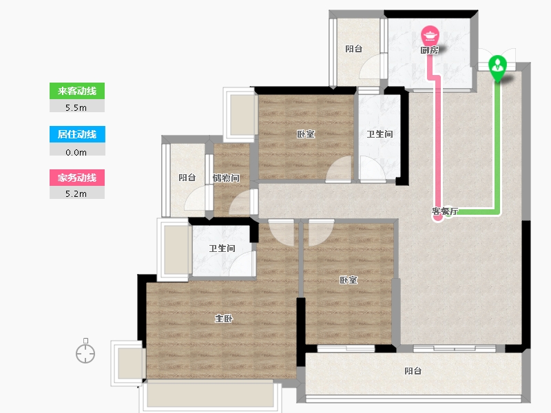 湖南省-衡阳市-光辉一品-99.74-户型库-动静线