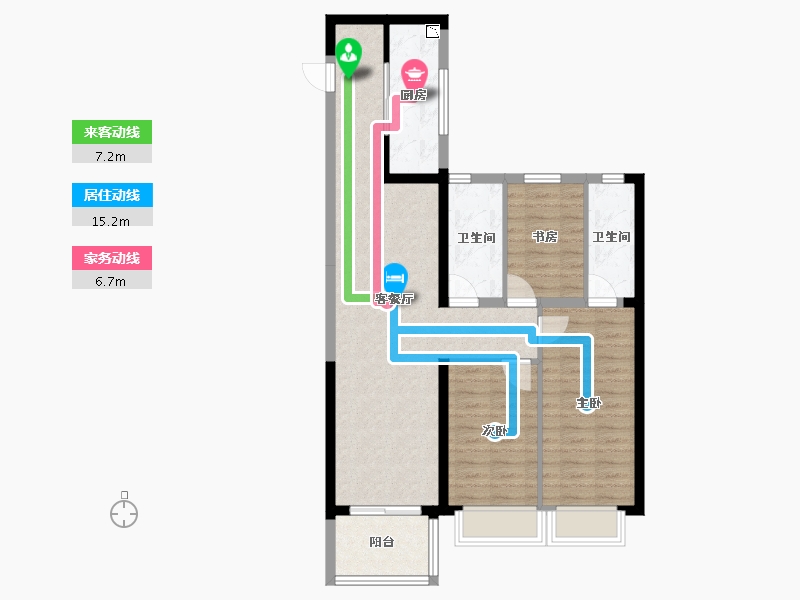 河南省-郑州市-建海当代公园阅MOMΛ-84.09-户型库-动静线