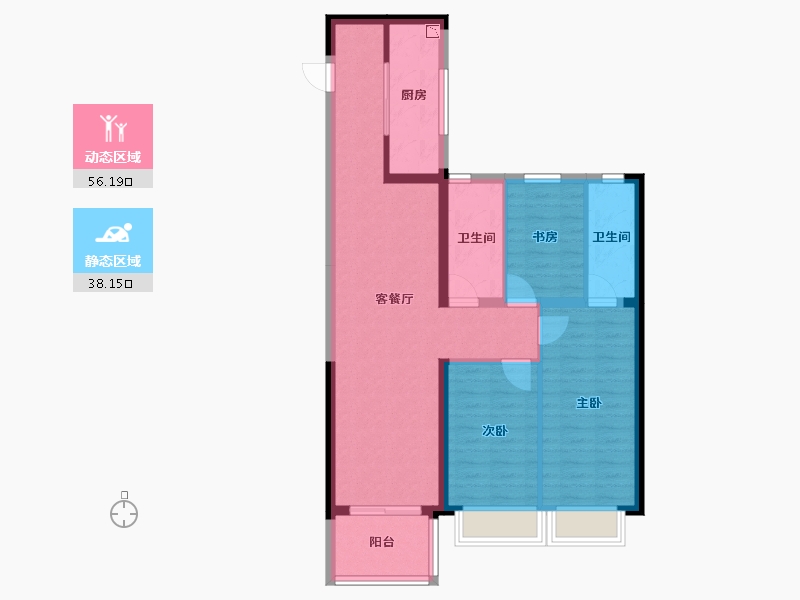 河南省-郑州市-建海当代公园阅MOMΛ-84.09-户型库-动静分区