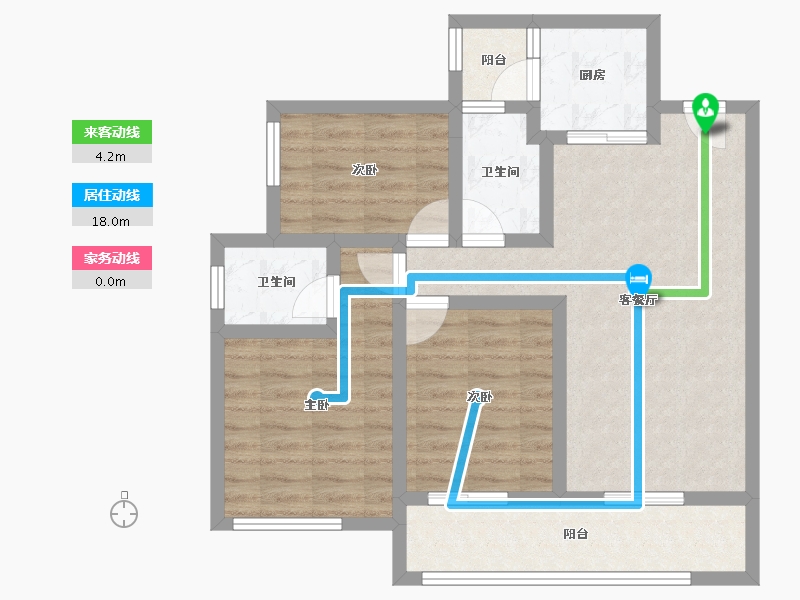 广东省-肇庆市-肇庆·中梁壹号院-76.86-户型库-动静线