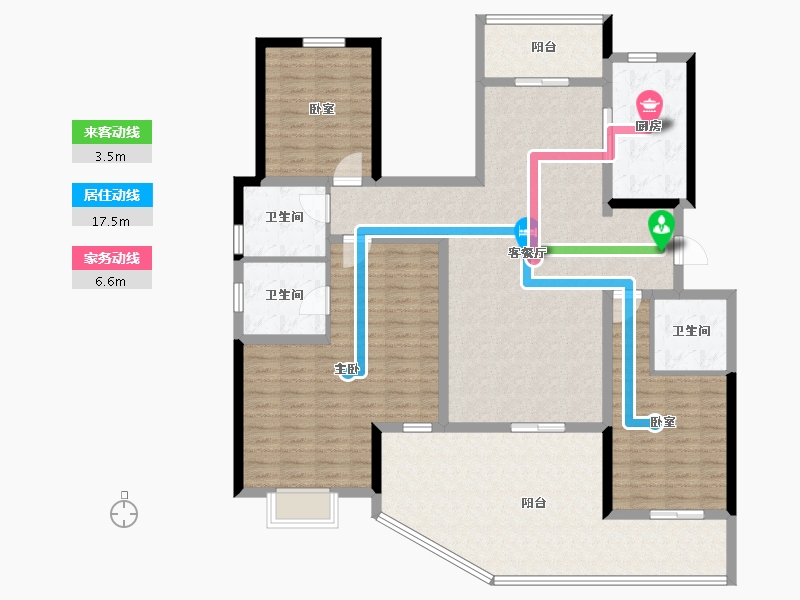 陕西省-安康市-博元城-150.84-户型库-动静线