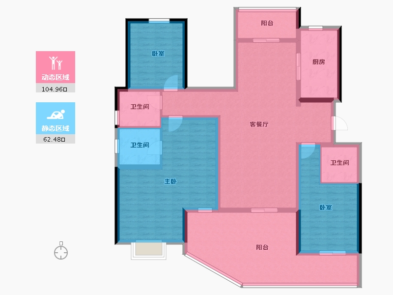 陕西省-安康市-博元城-150.84-户型库-动静分区