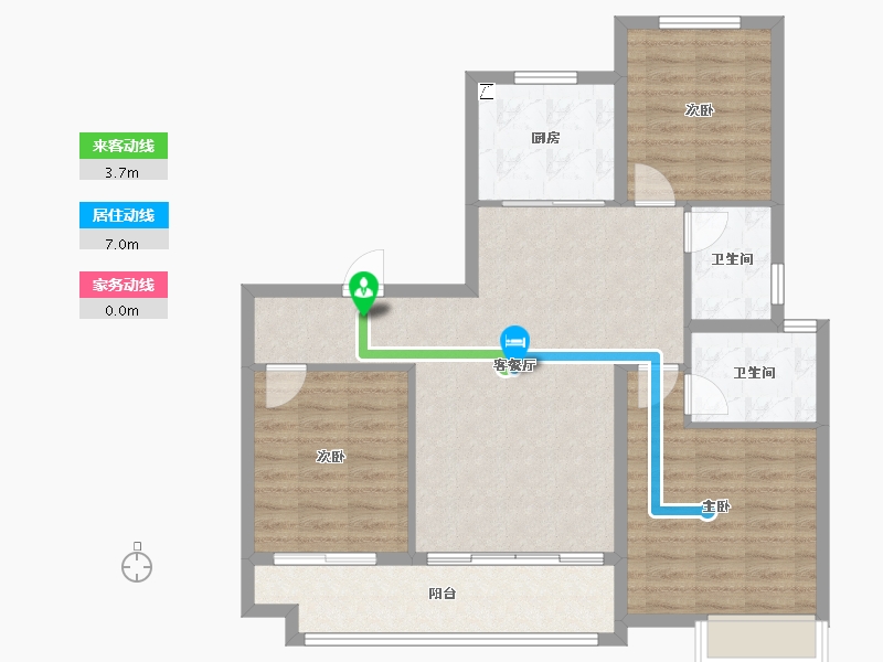 河北省-沧州市-宏宇璟宸雅著-91.22-户型库-动静线