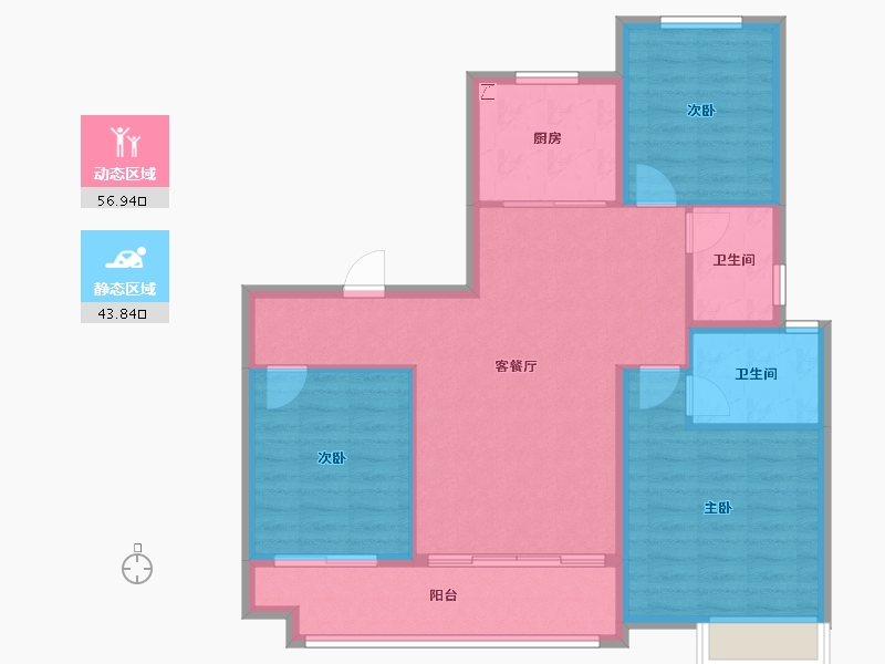 河北省-沧州市-宏宇璟宸雅著-91.22-户型库-动静分区