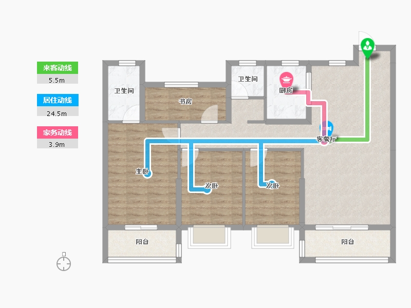 湖南省-常德市-御城金色晓岛-98.32-户型库-动静线