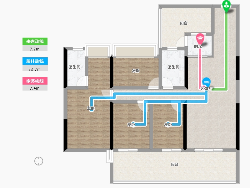 广东省-肇庆市-君安·峰景湾-122.71-户型库-动静线