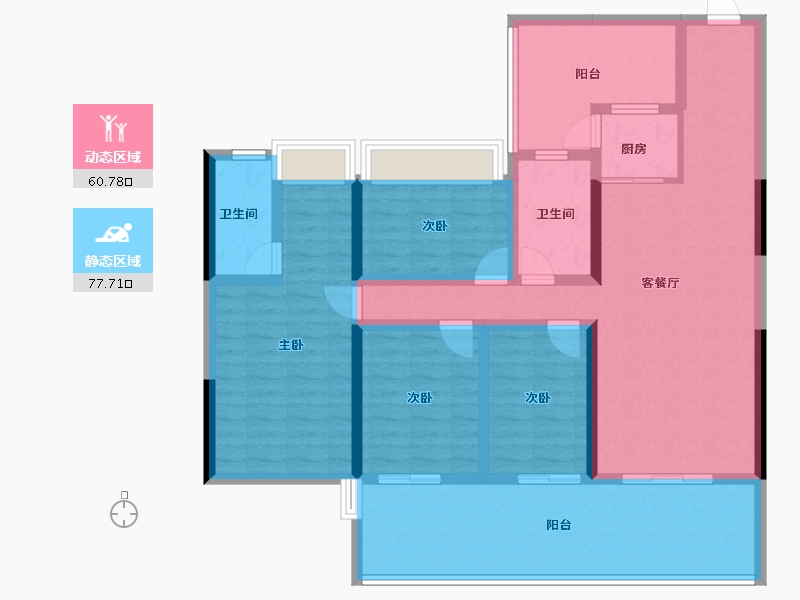 广东省-肇庆市-君安·峰景湾-122.71-户型库-动静分区