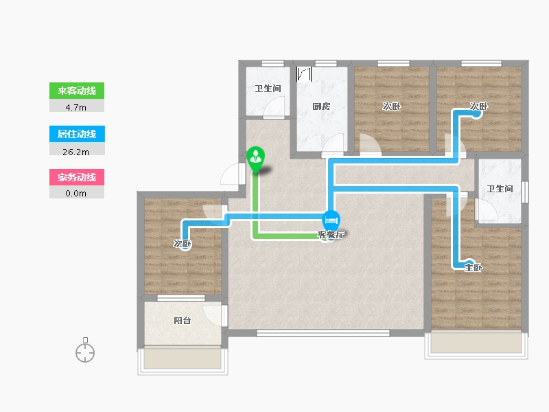 山东省-滨州市-滨和沁园-106.01-户型库-动静线