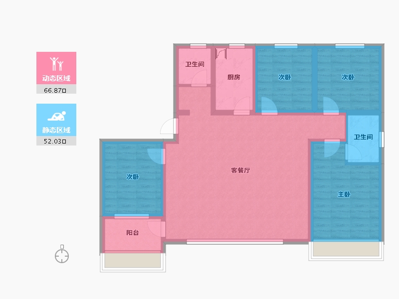 山东省-滨州市-滨和沁园-106.01-户型库-动静分区