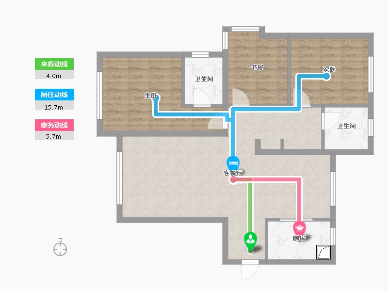 黑龙江省-大庆市-春风十里-125.98-户型库-动静线