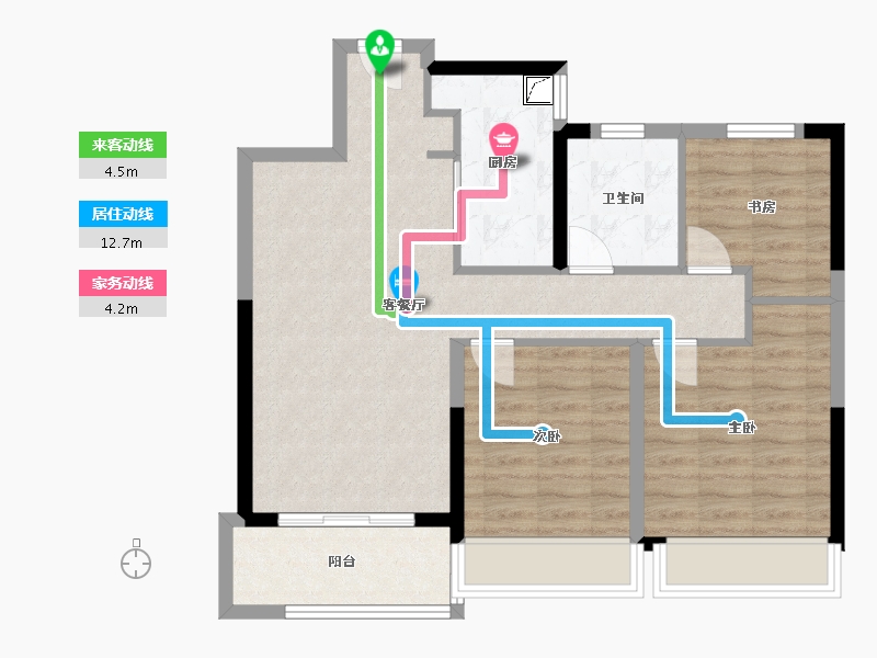 江苏省-苏州市-国泰云栖-79.05-户型库-动静线