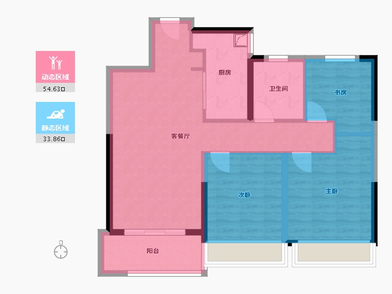 江苏省-苏州市-国泰云栖-79.05-户型库-动静分区