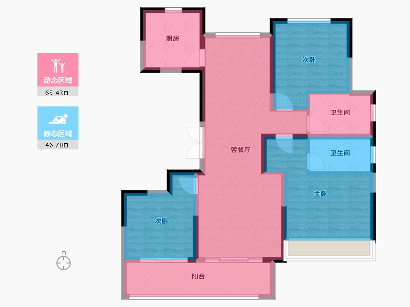 河南省-焦作市-铭源新时代城-100.01-户型库-动静分区