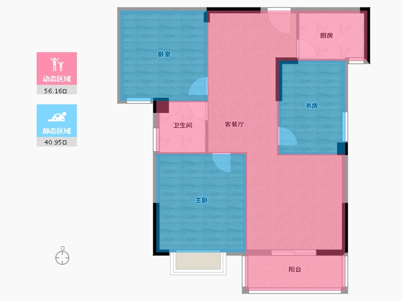 湖北省-黄冈市-锦世纪佳园-88.17-户型库-动静分区