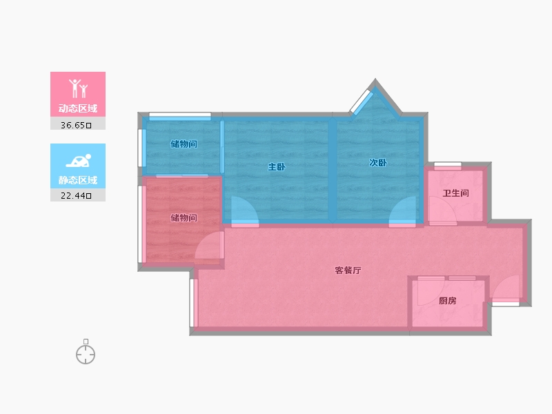 四川省-成都市-锦江·城市花园-2期-62.00-户型库-动静分区