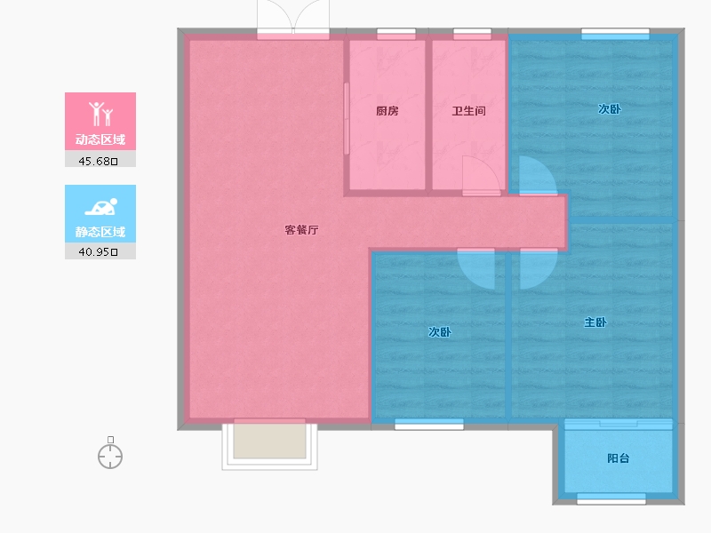 河北省-廊坊市-新城·昕樾-79.46-户型库-动静分区