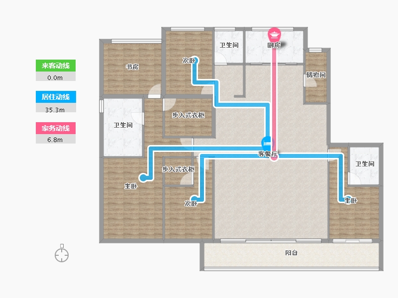 浙江省-宁波市-绿城春熙潮鸣-202.33-户型库-动静线