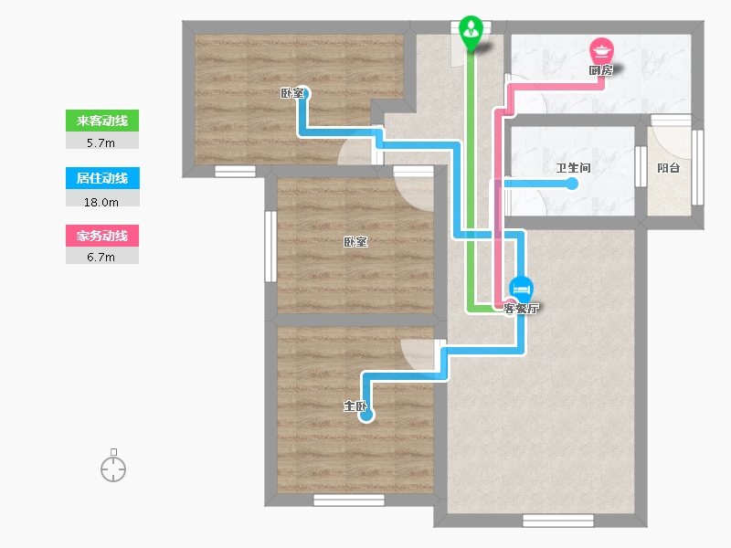 河北省-保定市-城建·紫煜臻城臻园-66.91-户型库-动静线