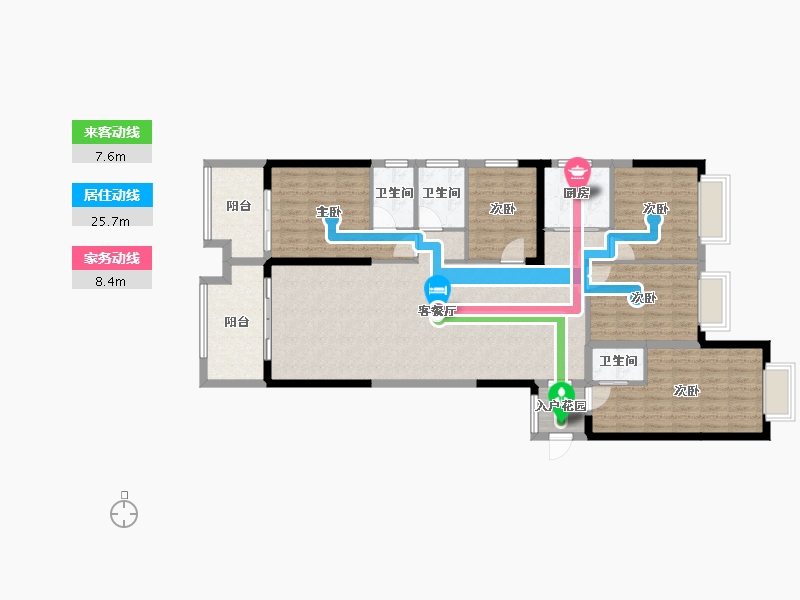 湖南省-衡阳市-三和来雁1号-125.91-户型库-动静线