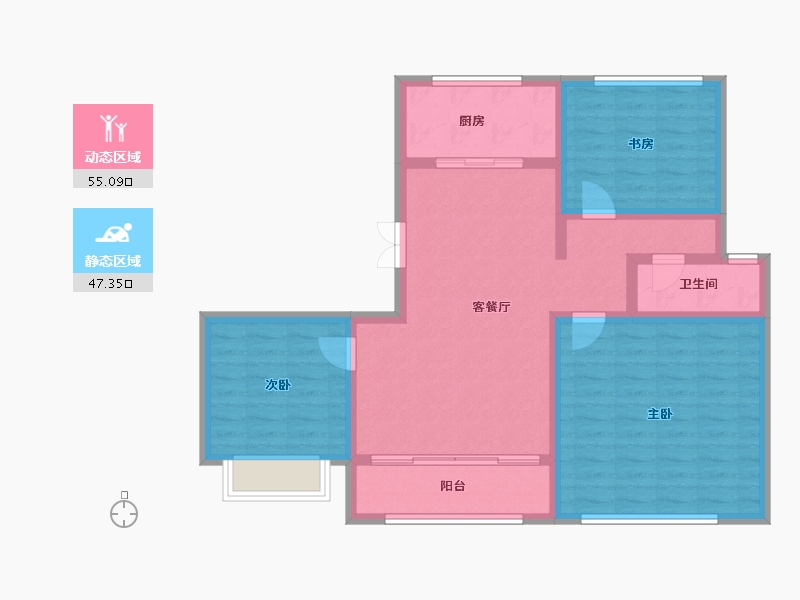 山东省-烟台市-居佳领海-91.72-户型库-动静分区