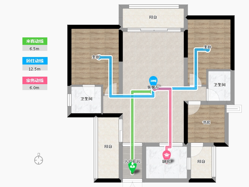 四川省-资阳市-博邦紫韵东城-88.99-户型库-动静线