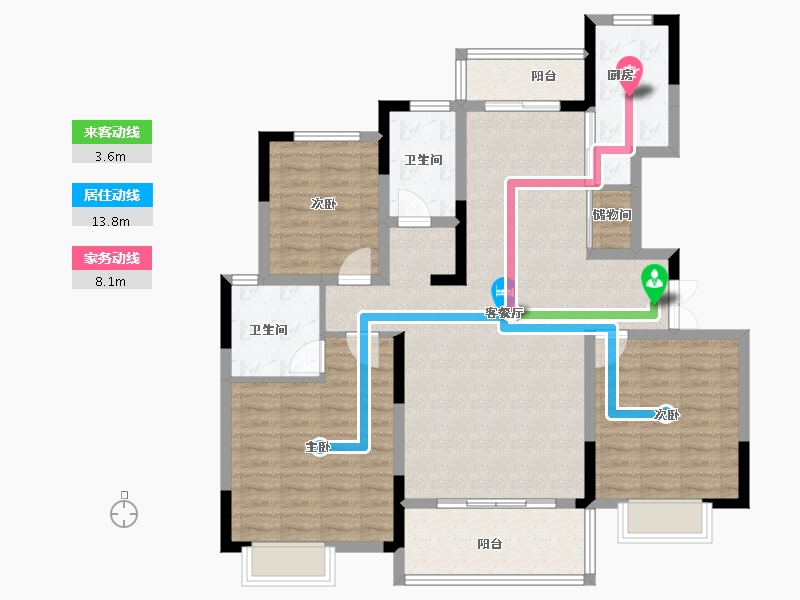 河南省-驻马店市-建业置地澜境-111.17-户型库-动静线