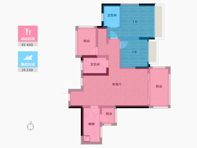 四川省-雅安市-西网 蒙山府-89.00-户型库-动静分区